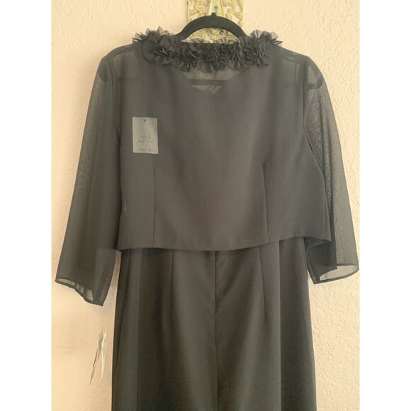 Danny & Nicole 2 pc Maxi Black Formal Dress Size 10 - Picture 5 of 10